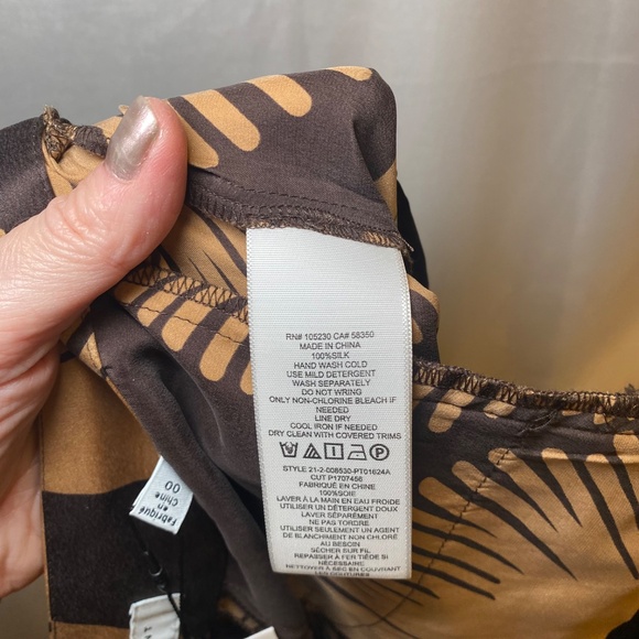 NWT Equipment Saganne Pant Marron Foncee/Taroudant Tan sz 00 - Picture 9 of 14